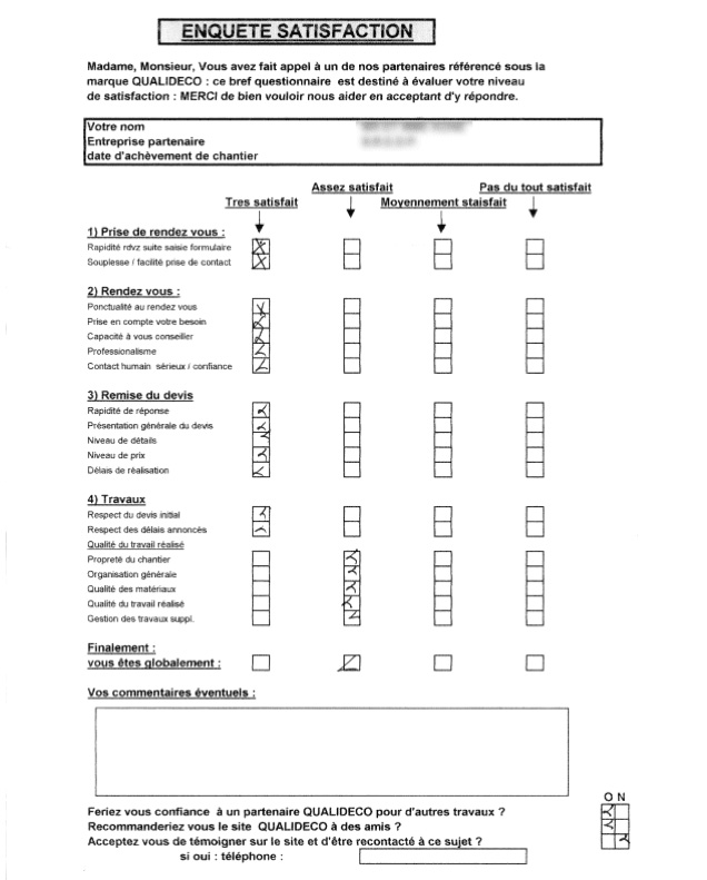 exemple de questionnaire de satisfaction client gratuit