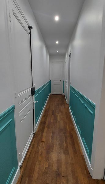 couloir appartement rénové